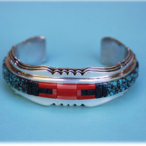 Byron McCurtain Turquoise and Coral Bracelet