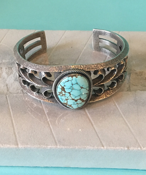 Aaron Anderson Bracelet with Kingman Turquoise